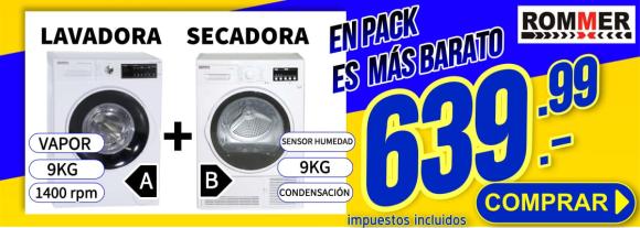 OFERTA LAVADORA Y SECADORA 9KG