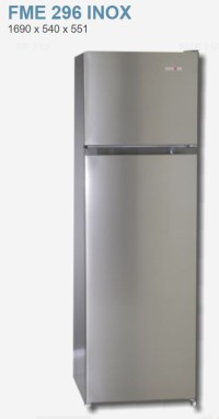 Frigorifico 2 puertas Rommer FME296 INOX 169cm Clase E