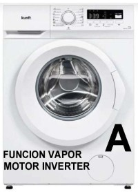 Lavadora KUNFT KWM8809 8kg 1400rpm Blanca A vapor